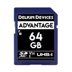 Delkin 64GB SDXC Advantage UHS-I U3 (V30) R100/W80