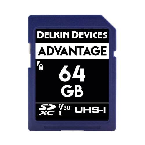 Delkin 64GB SDXC Advantage UHS-I U3 (V30) R100/W80