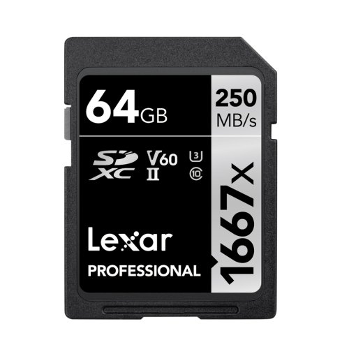 LEXAR SDXC Pro 1667X UHS-II U3 R250/W120 (V60) 64G