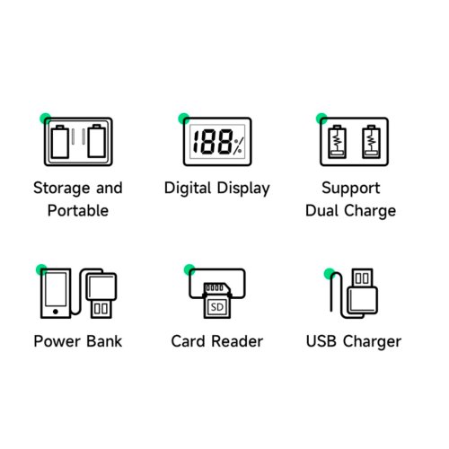 Mcplus Charger for Canon LP-E6 / SD kortlser