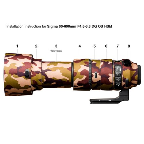 Easycover Brown Camouflage Sigma 60-600mm