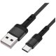 Caruba USB-A til USB-C sort 100 cm