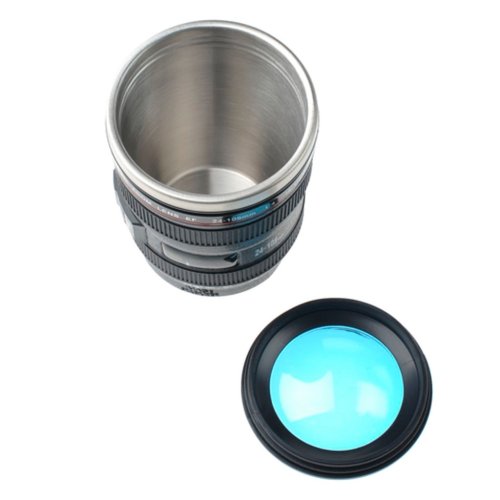 Lens Mug 24-105mm Sort  metal termo &amp; Drejelg