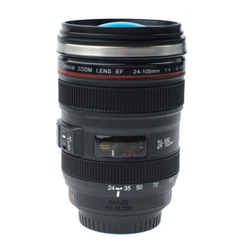 Lens Mug 24-105mm Sort  metal termo &amp; Drejelg