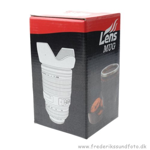 Lens Mug Zoom 28-135mm hvid kop m/metal termo