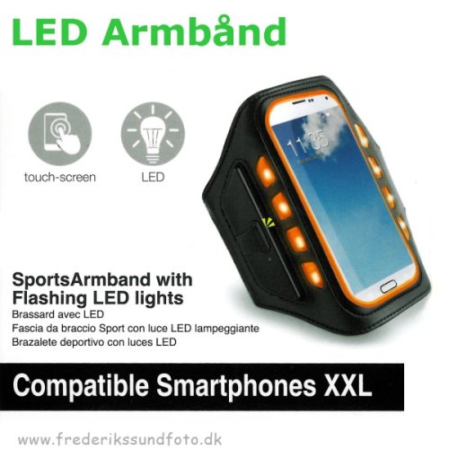 Muvit LED Sportsarmbnd XXL orange