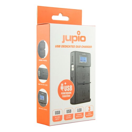 Jupio USB Dual oplader til Sony FH50 &amp; FV50 70/100